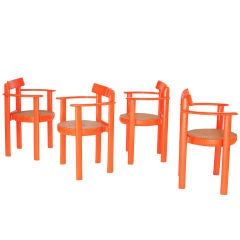 Wonderful Orange Italian Arm Chairs