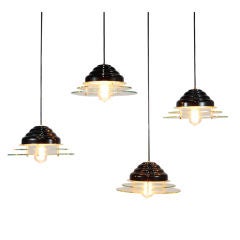 Bauhaus Style Hanging Lucite Fixtures