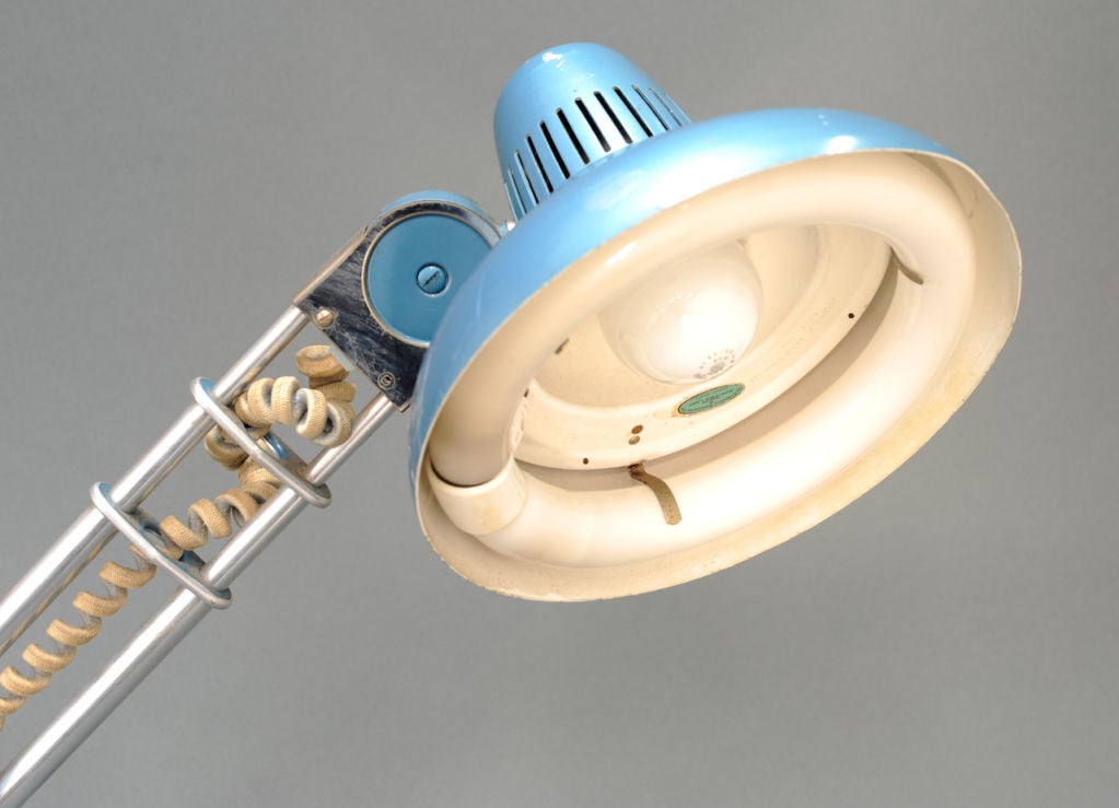 Aluminum Amplex Industiral Trombolite Desk Lamp