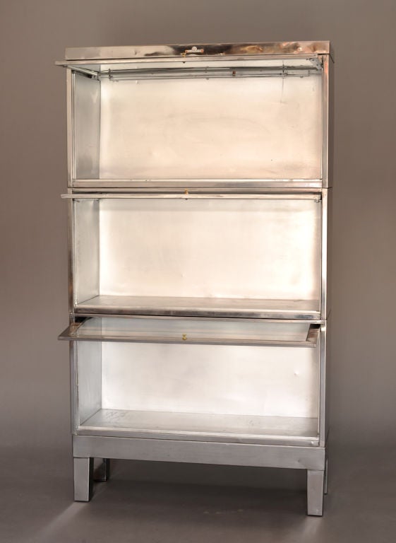 Industrial Stacking Metal Barrister's Book Case