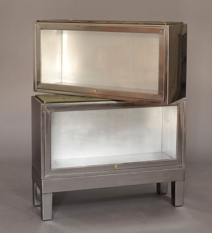 Polished Stacking Metal Barrister's Book Case