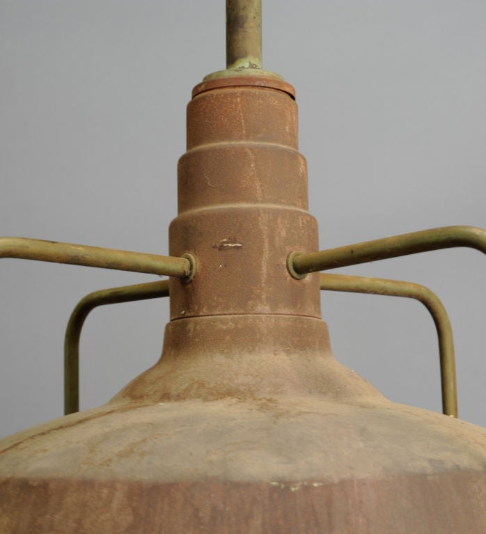 Brass Art Deco Industrial LIght