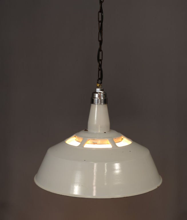 Large Scale Industrial Porcelain Light Fixture
