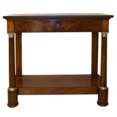 FRENCH EMPIRE PERIOD FLAME MAHOGANY CONSOLE, CIRCA 1810