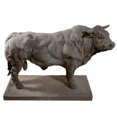 "TAUREAU"  Sculpture of a Bull by Jean-Paul Gourdon b. 1956