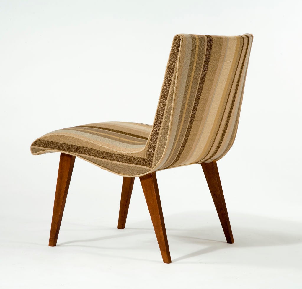 Brazilian Upholstered Lounge Chair by Joaquim Tenreiro