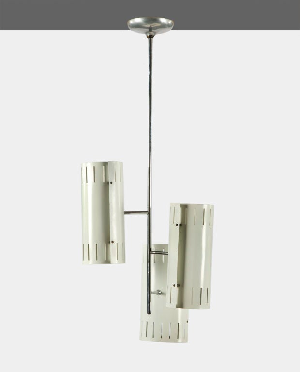 Three-Shaded Hanging Lamp In Excellent Condition In New York, NY