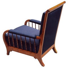 Unusual Biedermeier arm chair with a deep seat