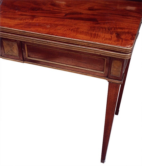 Rare Brass-Decorated Russian Empire Game Table/Console Table