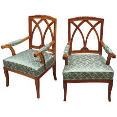 Pair of Fine Detailed Louis XVI Arm Chairs