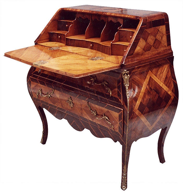 Magnificent Swedish Rococo Desk In Excellent Condition For Sale In Long Island City, NY