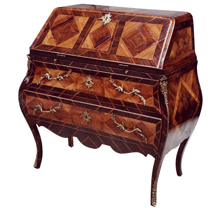 Magnificent Swedish Rococo Desk For Sale