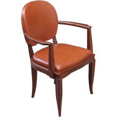 French Art Deco desk chair in the manner of Albert Guenot