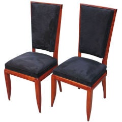 Pair of elegant French Art Deco side chairs