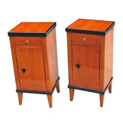 Pair of Biedermeier Cherry Sidestands Pair of Biedermeier Cherry Sidestands