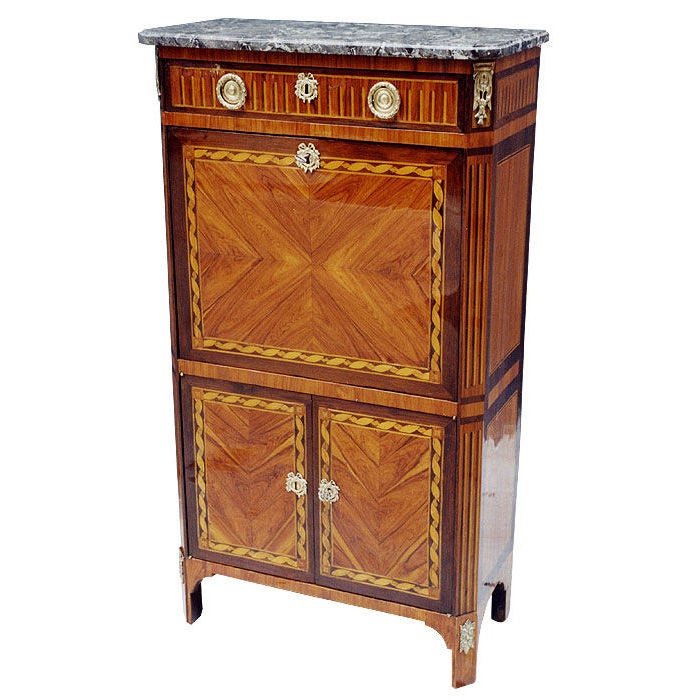 French Louis XVI Secretaire Signed by "Jean-Baptiste Vassou" For Sale