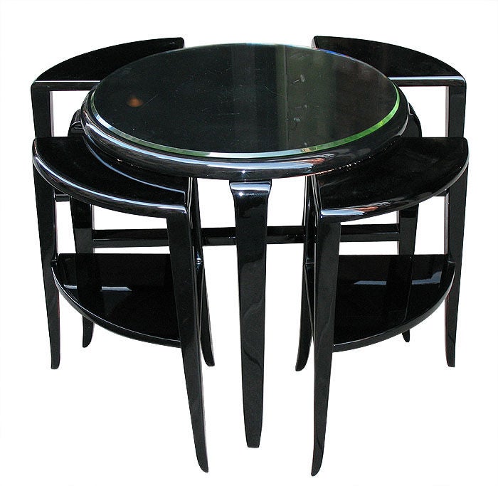 French Art Deco nest of tables typical for Paul Dupre Lafon