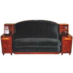 Unusual French Art Deco sofa in the manner of Dominique