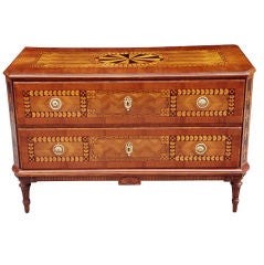 Magnificent Italian Louis XVI marquetry commode