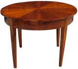 Rare Biedermeier walnut dining table with 2 extensions