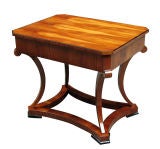 Outstanding Biedermeier side table with clismos legs