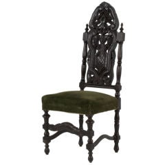 Wooden High Back Chair