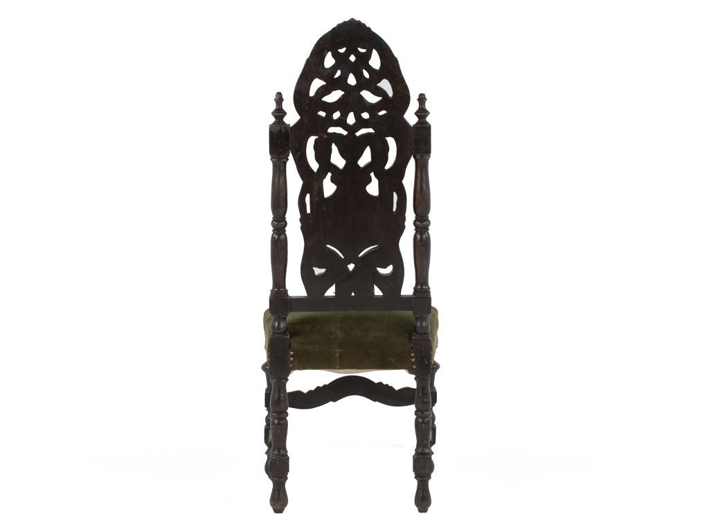 19th Century Wooden High Back Chair