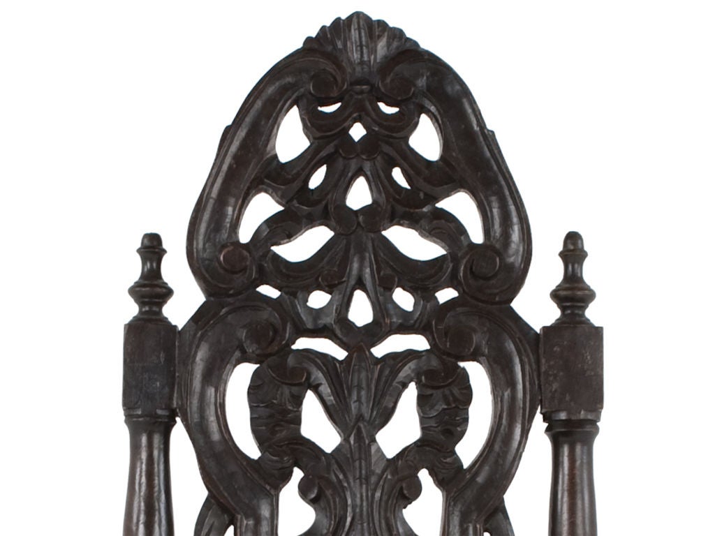 Wooden High Back Chair 1