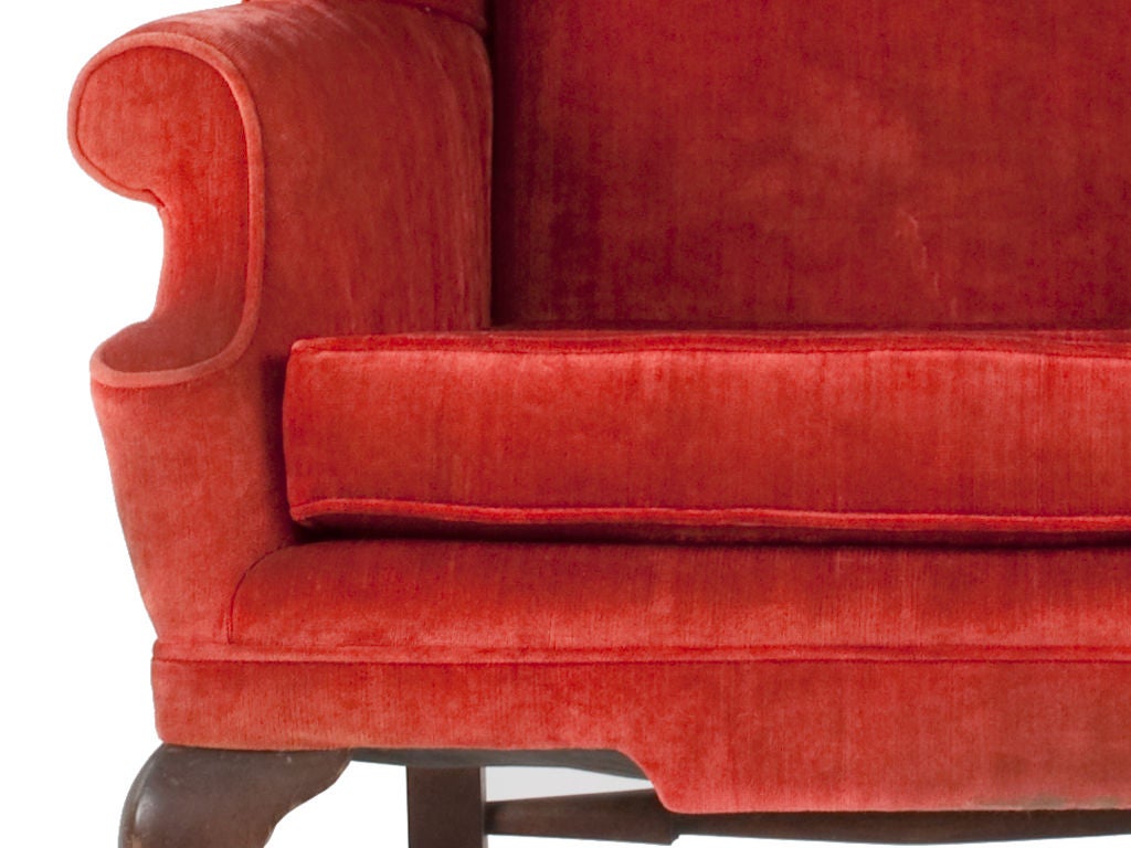 Vintage Velvet Queen Anne Chair at 1stDibs queen anne velvet chair