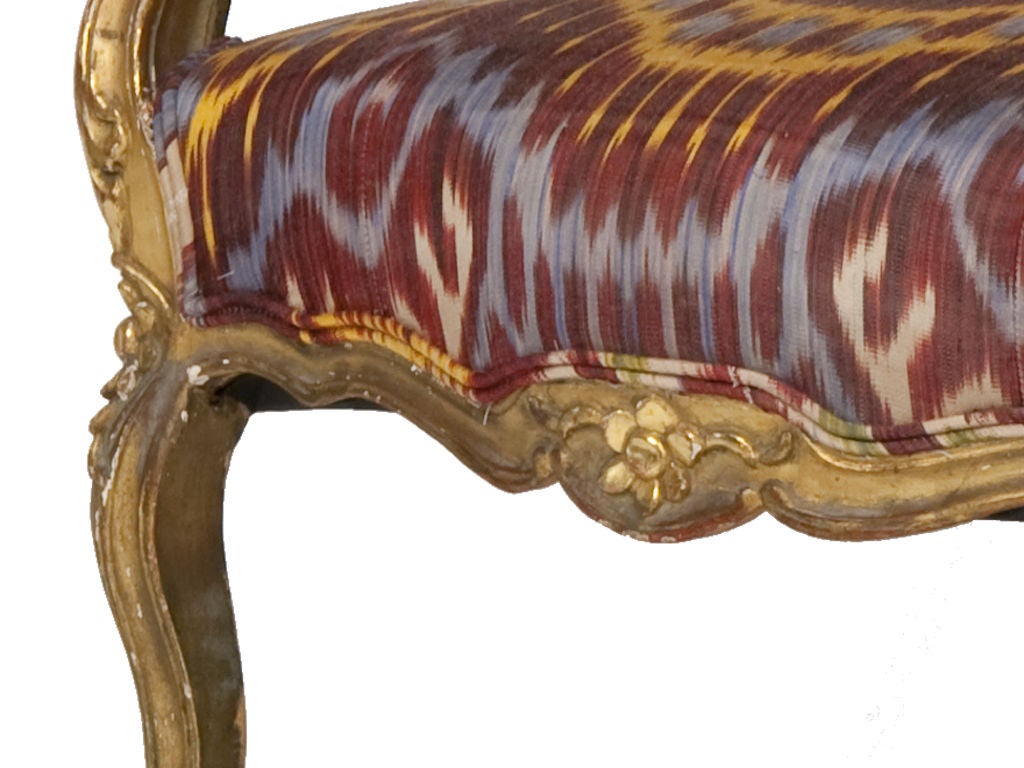Burlap Antique Gilt Chair