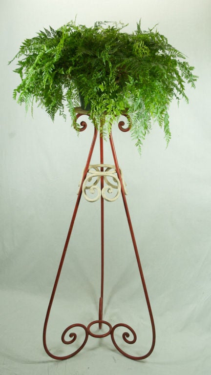 Featured are a pair of Art Deco plant stands. Rare and hard to find. These are from an Atherton Callifornia estate.