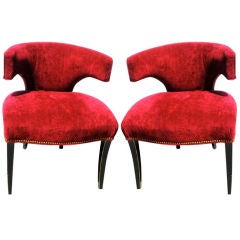 Pair of Art Deco Style  Swain Game Chairs
