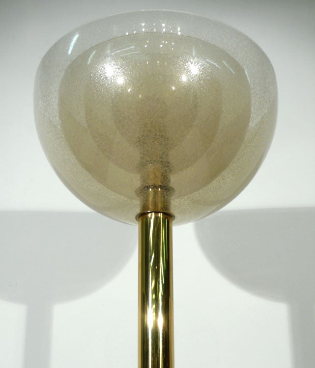 Brass Mazzega Floor Lamp Designed by Carlo Nason