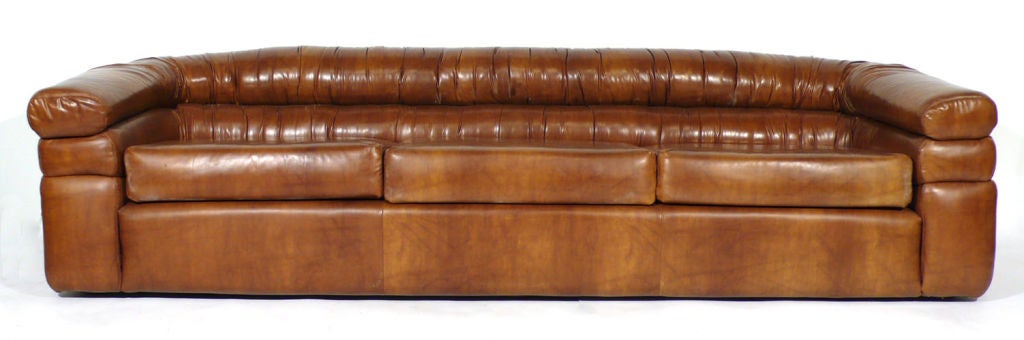 Pair of Sleek Italian 70's Sofas Imported by Domino Industries