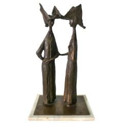 Hugo Daini Bronze "Nuns" Sculpture bronze 1970s