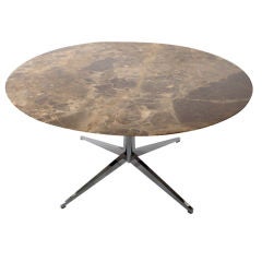 Florence Knoll Round Marble Top Dining Table