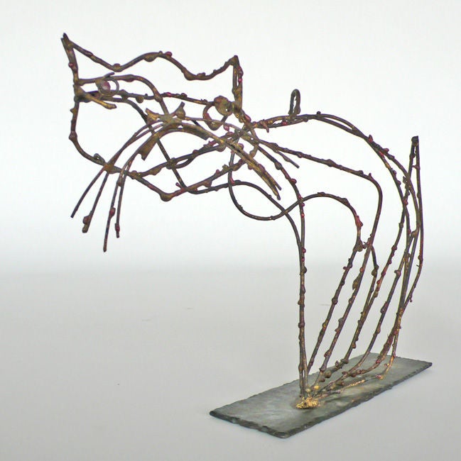 Mid-Century Modern Marcello Fantoni Pussycat Brutalist Sculpture 1950s