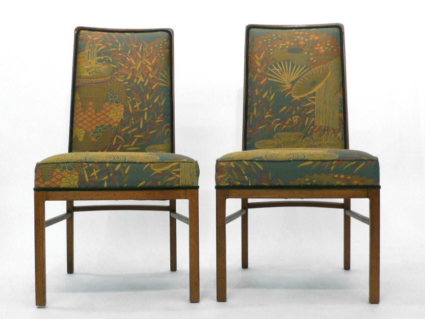 Mid-20th Century Set of 8 Exquisitely Upholstered Drexel DIning Chairs