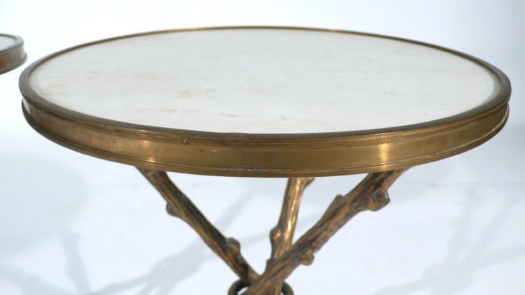 Brass and Stone Twig Tables