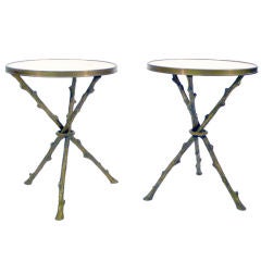 Brass and Stone Twig Tables