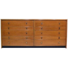 Handsome Paul Frankl Ten Drawer Dresser for Johnson Furniture