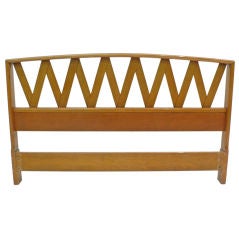Handsome Paul Frankl Designed Headboard for Johnson Furniture