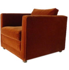 Club Chair by Baker, Original Mohair Upholstery