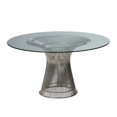 Warren Platner For Knoll Chrome Wire Dining Table w/Original Top