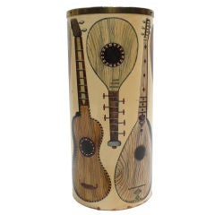 Vintage Early Piero Fornasetti Umbrella Stand with Guitars