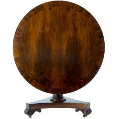 Antique 19th Century Round Rosewood Breakfast Table Circa 1840