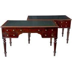 Antique A Rare Pair of Victorian Mahogany Desks Circa 1870