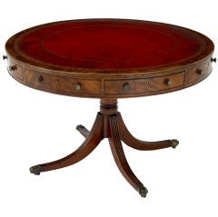 late 19th century revolving top drum table
