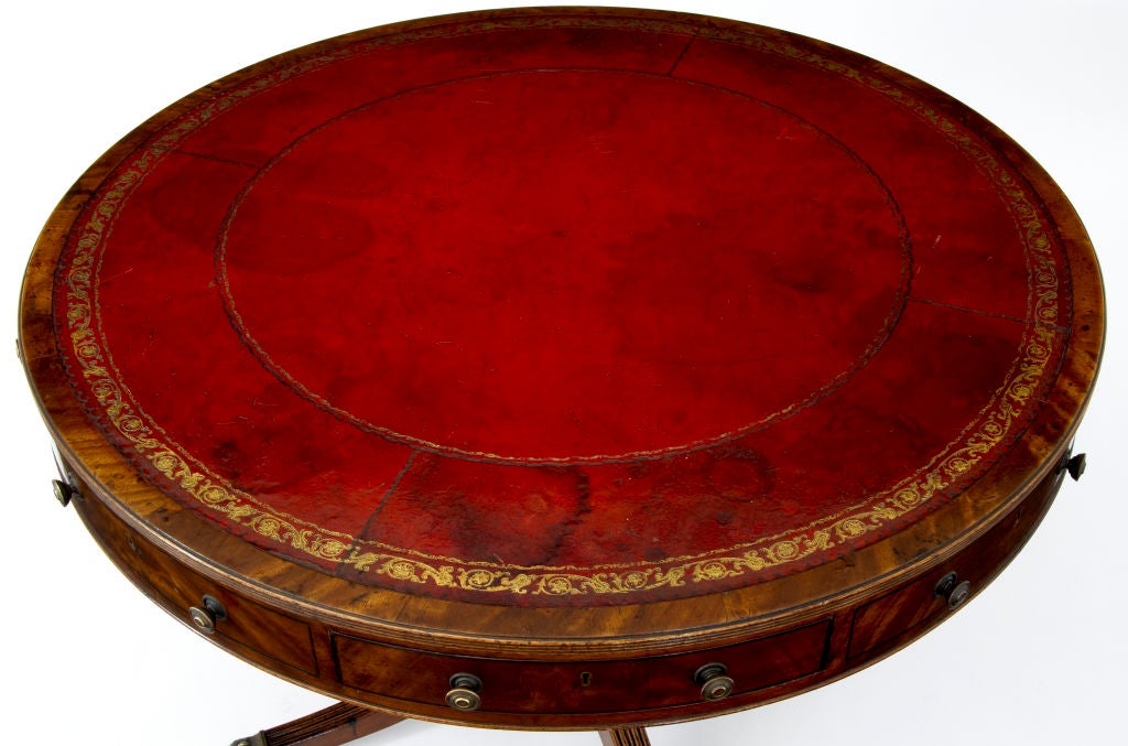 British late 19th century revolving top drum table