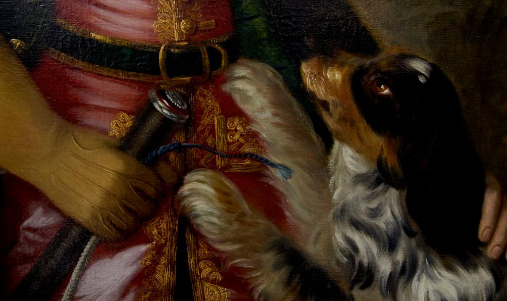 18th Century and Earlier CIRCLE JOSEPH HIGHMORE 1692-1780 PORTRAIT OF BOY WITH SPANIEL